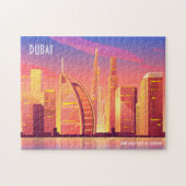Farbige, sonnige Skyline-Abbildung Dubai, Puzzle (Horizontal)