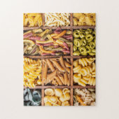 Farbige Sorten von Pasta Food Puzzle (Vertikal)