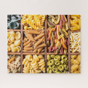Farbige Sorten von Pasta Food Puzzle