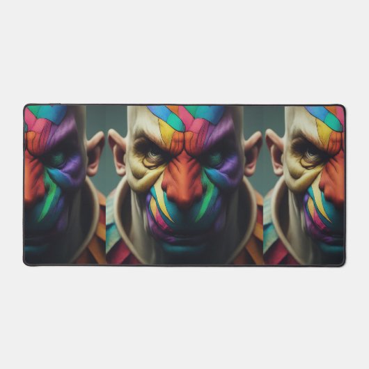 Farbige Soul-Maske Schreibtischunterlage (Vorderseite)