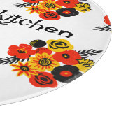 Farbige spanische Blume bearbeiten Text Schneidebrett (Ecke)