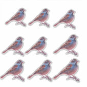 Farbige Sparrow und Regenbogenblase Aufkleber (Vorderseite)