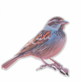 Farbige Sparrow und Regenbogenblase Aufkleber (Vorderseite)