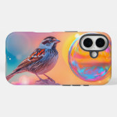 Farbige Sparrow und Regenbogenblase Case-Mate iPhone Hülle (Rückseite (Horizontal))