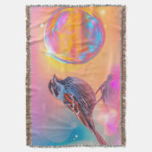 Farbige Sparrow und Regenbogenblase Decke (Vorderseite Vertikal)