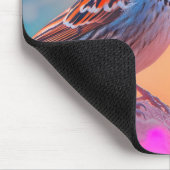 Farbige Sparrow und Regenbogenblase Mousepad (Ecke)