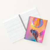 Farbige Sparrow und Regenbogenblase Notizblock (Innenseite)