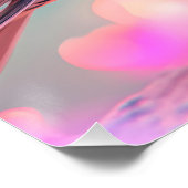 Farbige Sparrow und Regenbogenblase Poster (Ecke)