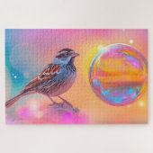 Farbige Sparrow und Regenbogenblase Puzzle (Horizontal)