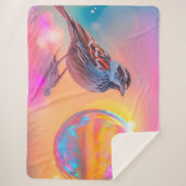 Farbige Sparrow und Regenbogenblase Sherpadecke (Vorderseite)