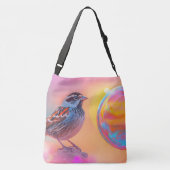 Farbige Sparrow und Regenbogenblase Tragetaschen Mit Langen Trägern (Rückseite)