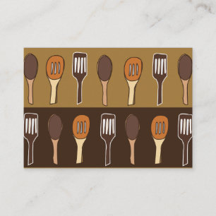 Farbige Spatula Kitchen Restaurant Catering Visitenkarte