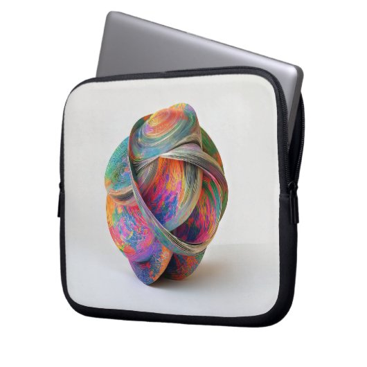 Farbige Sphäre Abstrakt Laptopschutzhülle (Vorderseite Links)