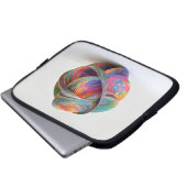 Farbige Sphäre Abstrakt Laptopschutzhülle (Vorne Knopf)