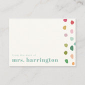 Farbige, spielerische Lehrer-Flat-Notizkarte Mitteilungskarte (Vorderseite)