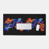 FARBIGE SPIELKONTROLLE ABSTRAKTER GAMER-KONSOLE SCHREIBTISCHUNTERLAGE (Tastatur & Maus)