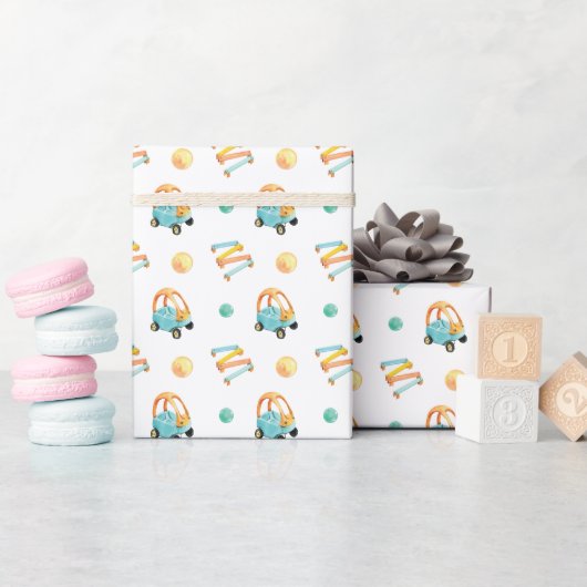 Farbige Spielwiese Geschenkpapier (Babyparty)