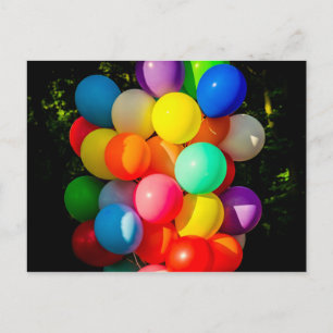 Farbige Spielzeugballons Postkarte
