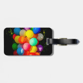 Farbige Spielzeugballoons Gepäckanhänger (Rückseite horizontal)