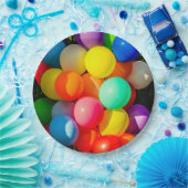 Farbige Spielzeugballoons Pappteller (Party)