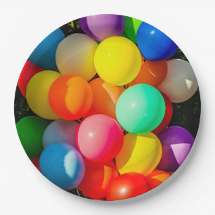 Farbige Spielzeugballoons Pappteller