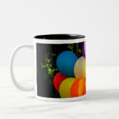 Farbige Spielzeugballoons Zweifarbige Tasse (Links)