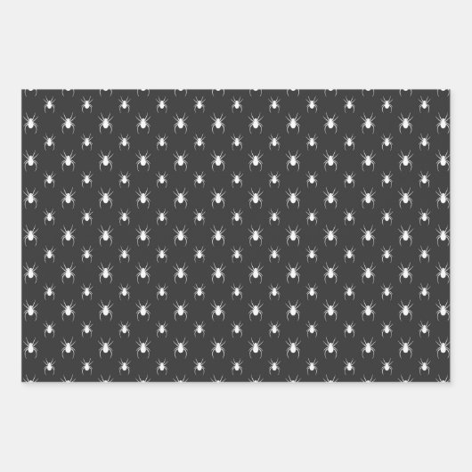 Farbige Spinnen, Hallowee, PapierblattSet Geschenkpapier Set (Vorderseite 2)