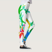Farbige Spinnennetze Leggings (Rechts)