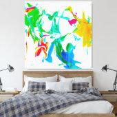 Farbige Spinnennetze Leinwanddruck (Insitu (Schlafzimmer))