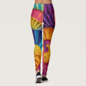 Farbige Spirale Abstracter Hintergrund Lebendige E Leggings (Rückseite)