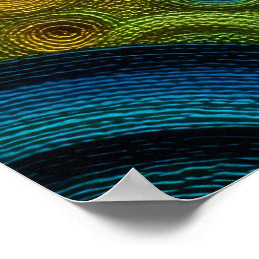 Farbige Spirale Abstractes Muster Geometrischer Wi Poster (Ecke)