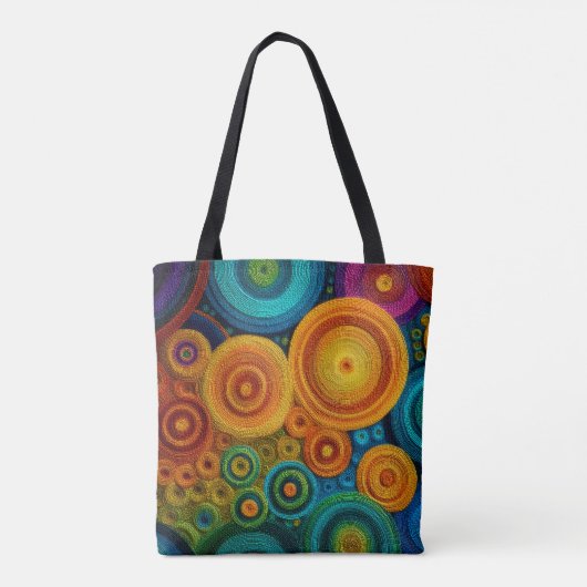 Farbige Spirale Abstractes Muster Geometrischer Wi Tasche (Rückseite)