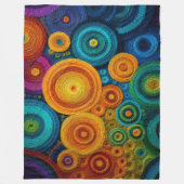 Farbige Spirale Abstrakte Muster Geometrische Wirb Fleecedecke (Vorderseite)