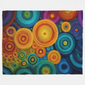 Farbige Spirale Abstrakte Muster Geometrische Wirb Fleecedecke (Vorderseite (Horizontal))