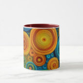 Farbige Spirale Abstrakte Muster Geometrischer Str Tasse (Zentrum)