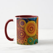 Farbige Spirale Abstrakte Muster Geometrischer Str Tasse (Links)