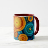 Farbige Spirale Abstrakte Muster Geometrischer Str Tasse (VorderseiteRechts)