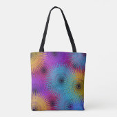 Farbige Spirale Geometrisch Tasche (Rückseite)