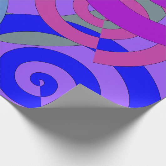 Farbige Spiralen, Wirble Muster Geschenkpapier (Ecke)
