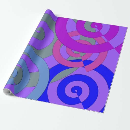 Farbige Spiralen, Wirble Muster Geschenkpapier (Ungerollt)
