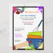 Farbige Splash Cooking Einladung (Vorderseite)