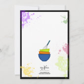 Farbige Splash Cooking Einladung (Rückseite)