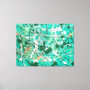 FARBIGE SPLATTER LIV - Action Painting -Abstrakt- Leinwanddruck