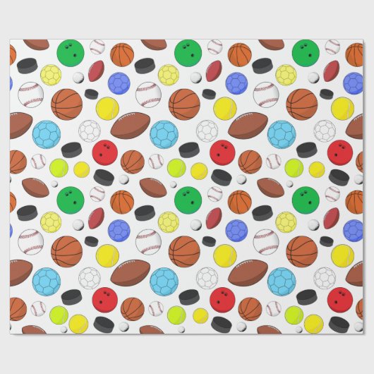 Farbige Sporthallen Random-Muster Geschenkpapier (Flach)