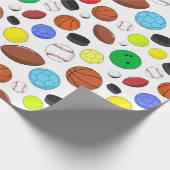 Farbige Sporthallen Random-Muster Geschenkpapier (Ecke)