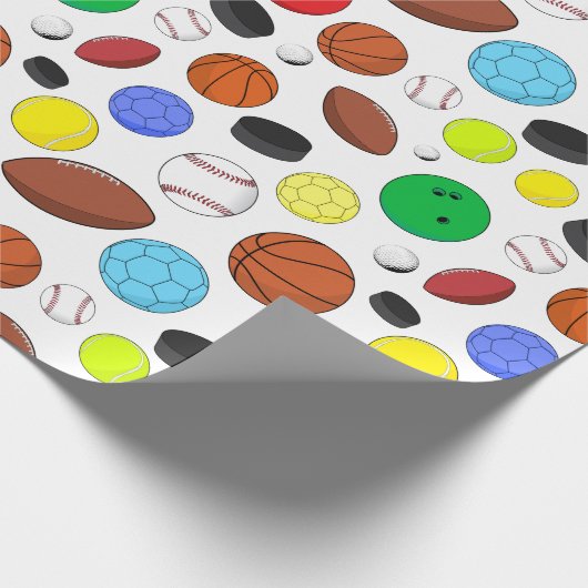 Farbige Sporthallen Random-Muster Geschenkpapier (Ecke)