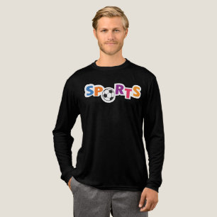 Farbige Sporttextgestaltung mit einem Fußball Tri-Blend Shirt