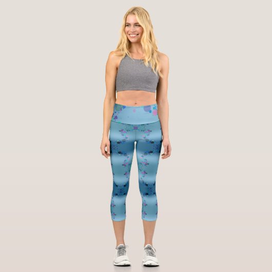 Farbige Spots Capri Leggings (Vorderseite)