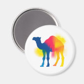 Farbige Spray Paint Camel Silhouette Runde Magnet (Vorderseite/Rückseite)