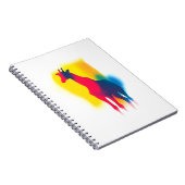 Farbige Spray Paint Giraffe Silhouette Notizblock (Rechte Seite)